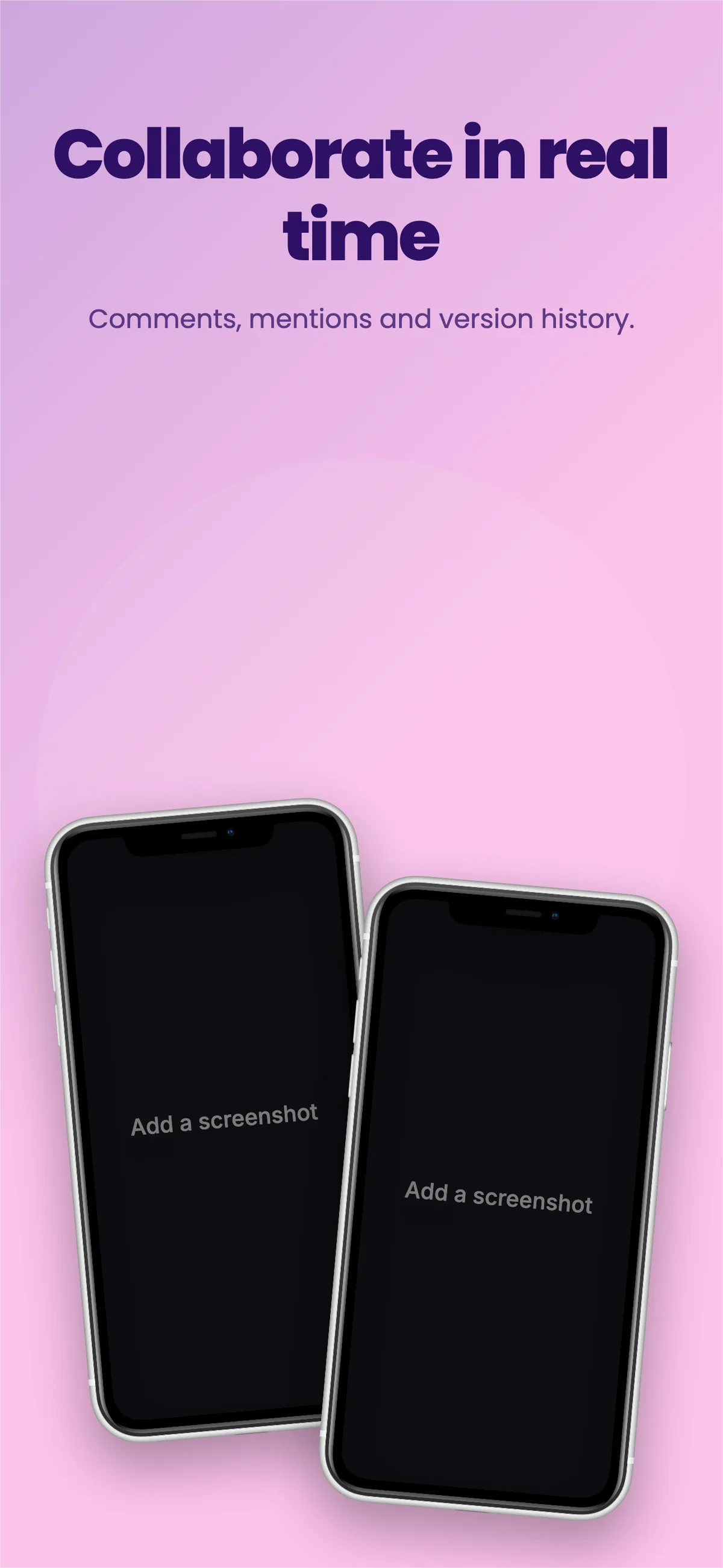 App Store iPhone 6.7" · Two phones template preview