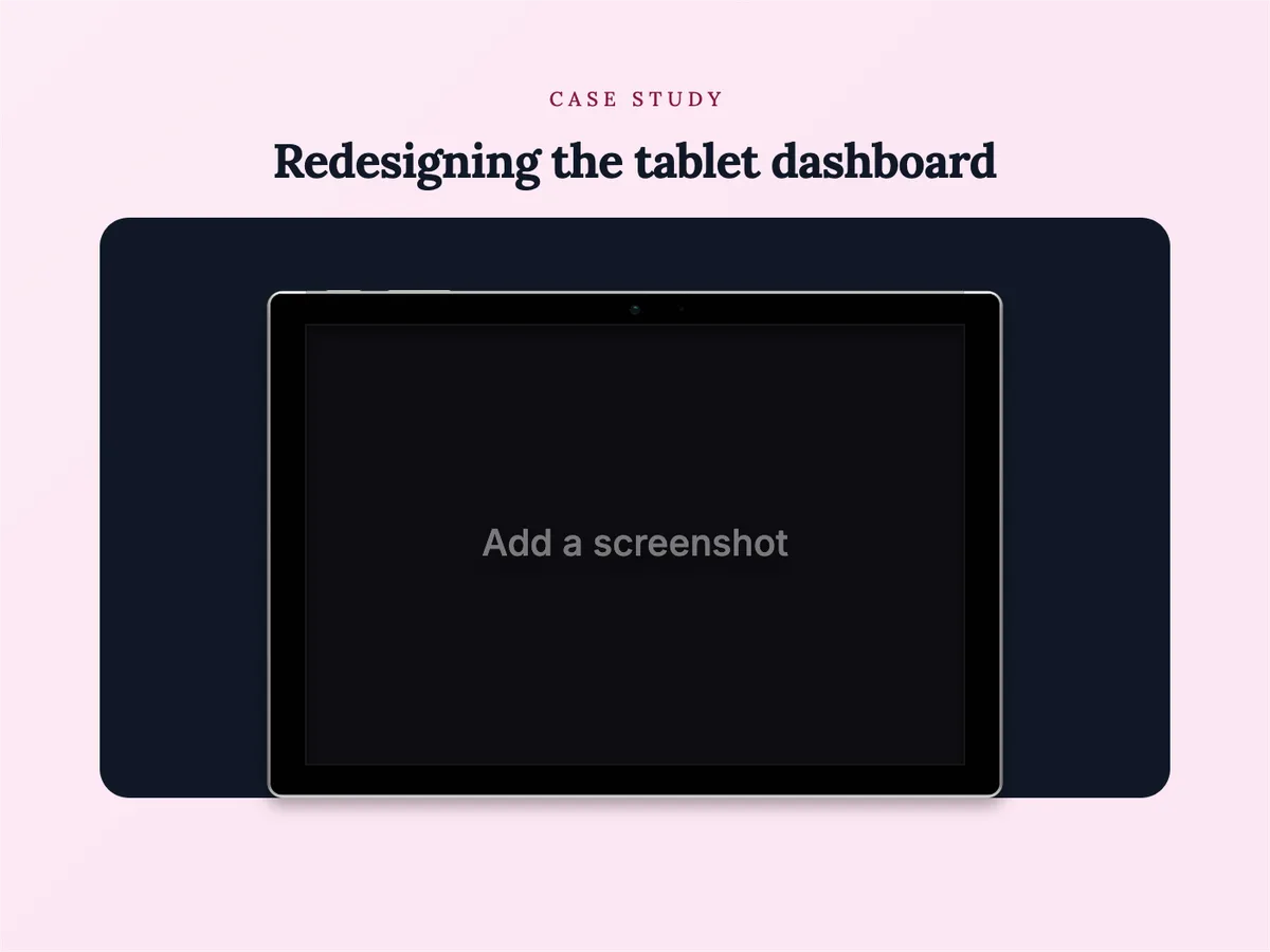 Behance Project image · Surface Pro case study template preview