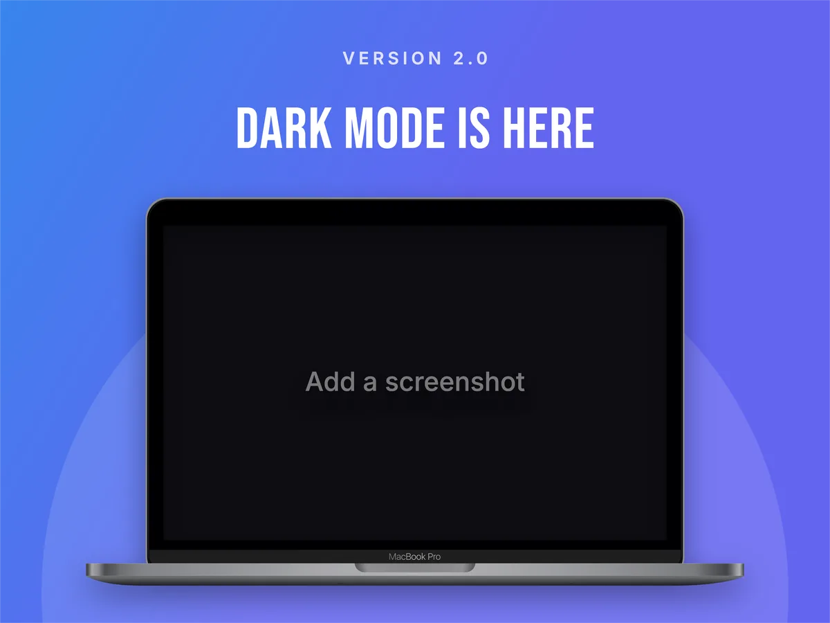 Dribbble HD shot · Laptop template preview