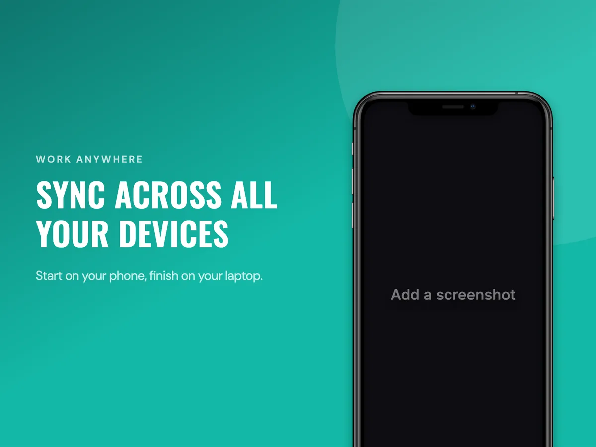 Dribbble Shot · Phone hero template preview