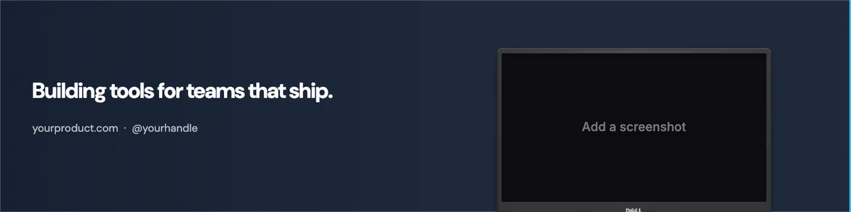 LinkedIn Banner · XPS laptop template preview