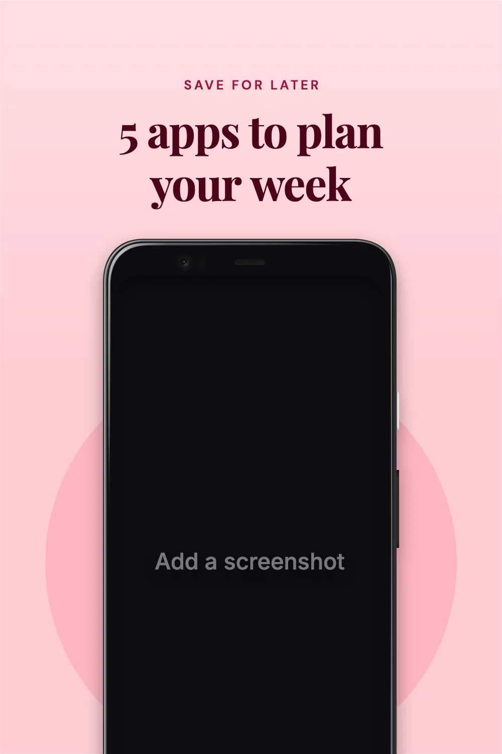 Pinterest Pin · Tall phone template preview