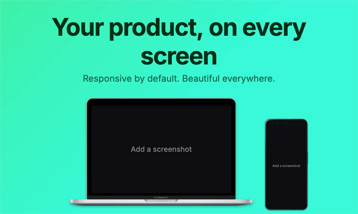 Product Hunt Gallery · Laptop + phone template preview