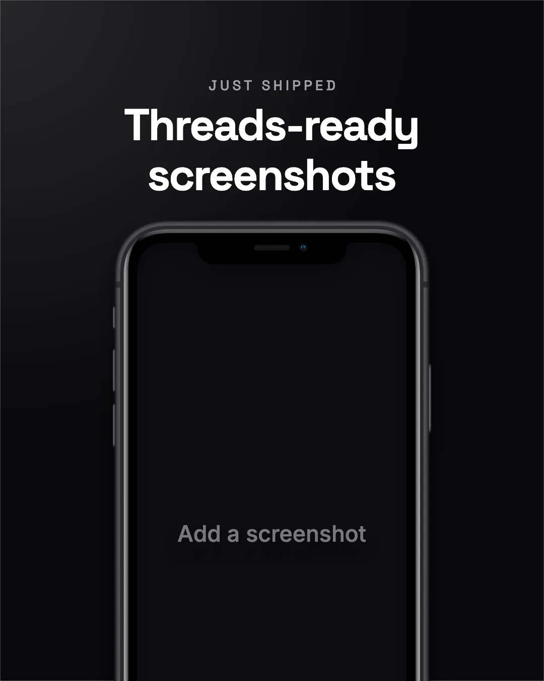 Threads Post · Phone on black template preview